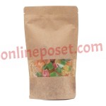 8.5x14.5 Pencereli Kraft Doypack Poşet 3000 ADET