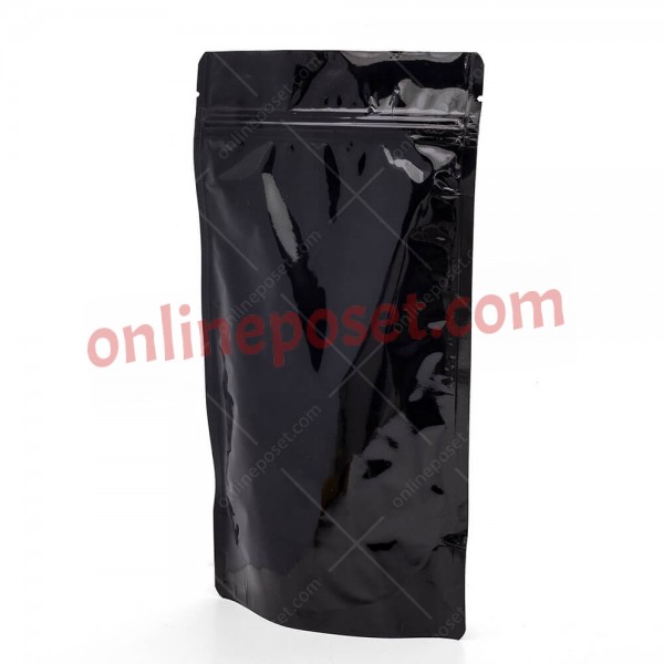 500gr Siyah Kilitli Doypak Poşet 16x27 500 GR Siyah Alüminyum Doypack 16x27