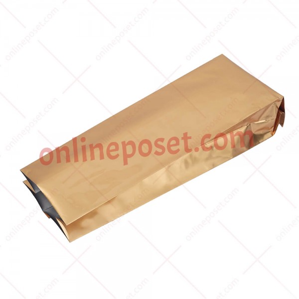 Gold Altın Alüminyum Körüklü Poşet 10x25x6 Valfsiz Kahve Poşetleri Gold Altın Alüminyum Körüklü Poşet 10x25x6 Valfsiz Kahve Poşetleri