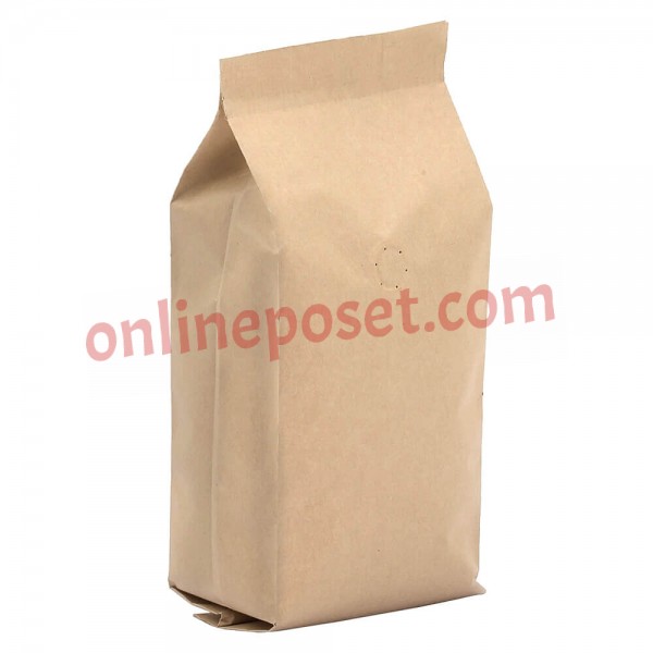 Valfli Kraft Kahve Torbası 10x34x6 CM Kraft Kahve Torbası Valfli Kraft Kahve Torbası 10x34x6 CM Kraft Kahve Torbası