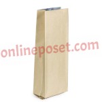 Valfli Kraft Kahve Torbası 12.5x40x8 CM Kraft Kahve Torbası 750 ADET