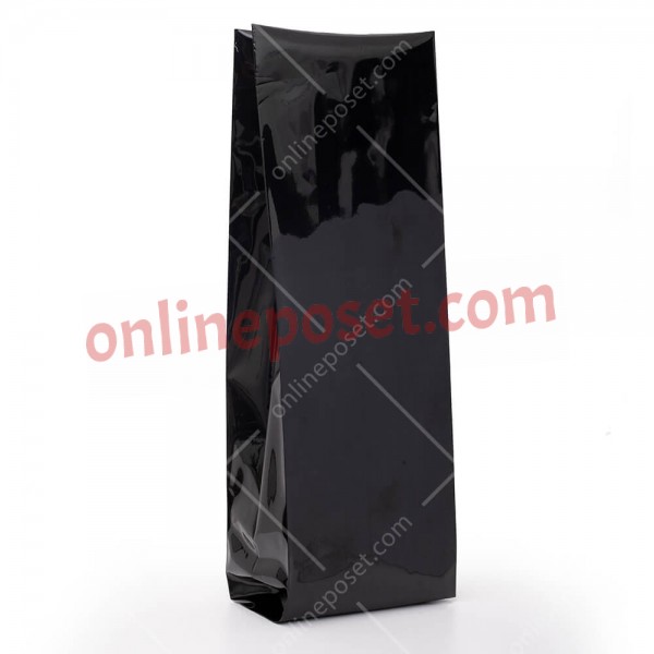 Valfli Kahve Torbası Siyah Alüminyum 12.5x40x8 Valfli Kahve Poşetleri Valfli Kahve Torbası Siyah Alüminyum 12.5x40x8 Valfli Kahve Poşetleri