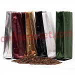 Beyaz Alüminyum Körüklü Torba 10x25x6 Valfsiz Kahve Poşetleri Beyaz Alüminyum Körüklü Torba 10x25x6 Valfsiz Kahve Poşetleri