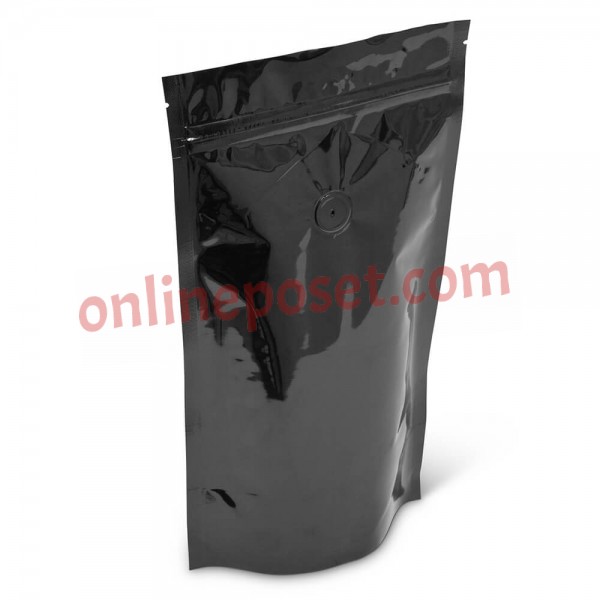 250gr Valfli Siyah Alüminyum Doypack 13x22.5 2000 ADET