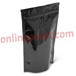 Valfli Siyah Alüminyum Doypack 500GR Vafli Siyah Alüminyum 500gr Doypack 1627 Poşet