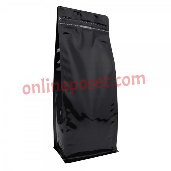 Pocket Kilitli Siyah Parlak Renkli Flat Bottom 12,5X27,5 CM Pocket Kilitli Flat Bottom Torba 750 ADET