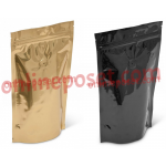 8,5x14,5 SİYAH - GOLD ALUMİNYUM KİLİTLİ DOYPACK  Altın/Gold  Doypak 3000 ADET